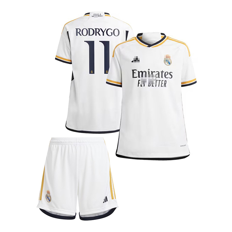 Camiseta Rodrygo 11 Real Madrid 2023/2024 Home Niño Kit